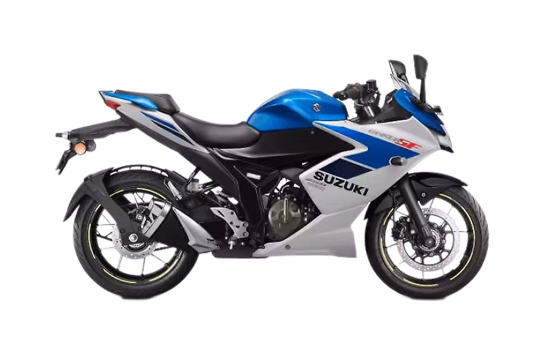 Gixxer SF250 · 2025 · Fi ABS OBD2 · Metallic Sonic Silver / Metallic Triton Blue